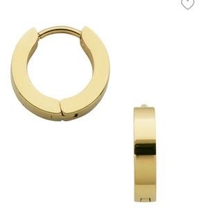 Gold plated huggie hoops